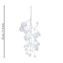 Prodotto Rami decorativi a forma di fiocco di neve da appendere con glitter, 30 cm, 2 pezzi