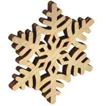 Prodotto Decorazione in legno con fiocchi di neve, bianchi, naturali, 3/5/7 cm, assortiti, 36 pezzi