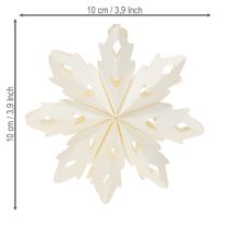 Prodotto Decorazioni di carta a forma di fiocco di neve da appendere, bianche, 10 cm, 4 pezzi