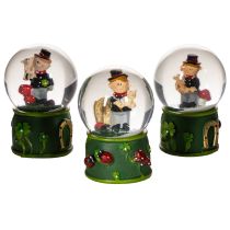 Prodotto Globo di neve portafortuna con personaggio spazzacamino, 4 cm, 3 pezzi