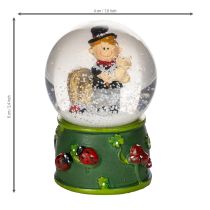 Prodotto Globo di neve portafortuna con personaggio spazzacamino, 4 cm, 3 pezzi