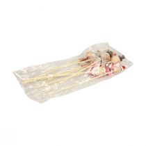 Prodotto Spina decorativa pupazzo di neve Spina fiore in legno naturale 5 cm 9 pezzi