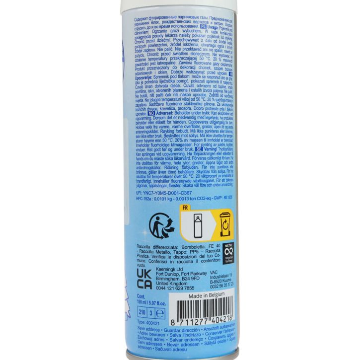 Prodotto Neve spray, neve artificiale, decorazione invernale, 150 ml