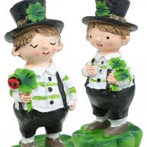 Prodotto Spazzacamino con trifoglio, spina per Capodanno, portafortuna, San Patrizio L27cm 4 pezzi
