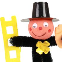 Prodotto Decorazione a forma di fiore spazzacamino, portafortuna di Capodanno, 17 cm, 24 pezzi