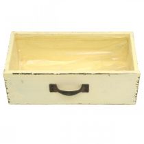 Prodotto Cassetto in legno per piantare Yellow Shabby Chic 25×13×8cm