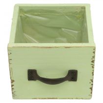 Prodotto Cassetto fioriera verde chiaro shabby chic 12,5×12,5×10cm