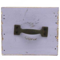 Prodotto Cassetto Shabby Chic Deco Legno Viola Primavera Deco 12,5×12,5×10 cm