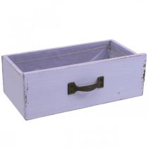 Prodotto Fioriera Decorativa Cassetto Shabby Chic Legno Viola 25×13×8cm