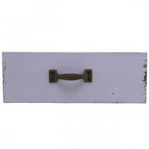 Prodotto Fioriera Decorativa Cassetto Shabby Chic Legno Viola 25×13×8cm