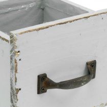 Cassetto piante shabby chic cassetto legno grigio 12,5×12,5×11 cm