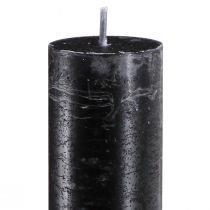 Prodotto Candele nere candele a bastoncino in tinta unita 34x300mm 4 pz