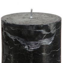 Prodotto Eleganti candele a colonna nere, tinta unita, 70x100mm, 4 pezzi - decorazione, Natale, Halloween