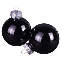 Prodotto Palle di Natale nere palline per albero in vetro Ø4cm 24 pz