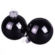 Prodotto Palline di Natale nere palline per albero in vetro Ø6cm 24 pz