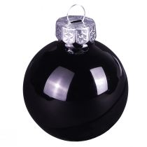 Prodotto Palline di Natale nere in vetro mini lucide Ø3cm 22 pz