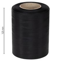 Prodotto Nastro ghirlanda nero 125mm 25m - Elegante nastro da lutto per fiori e decorazioni, nastro in acetato