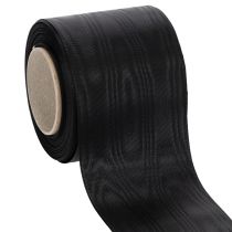 Prodotto Nastro ghirlanda nero 75 mm 25 m - nastro da lutto in acetato per stampa e decorazione di nastri