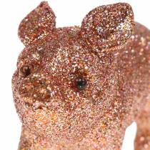 Maialino Rosa con paillette 10cm 8 pezzi