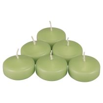 Prodotto Candele galleggianti verde Candele Wenzel verde tenue 30×50mm 8pz