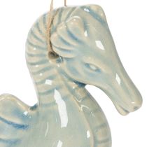 Prodotto Decorazione a forma di cavalluccio marino da appendere per soggiorno e bagno, stile estivo marittimo, 15 cm, 2 pezzi