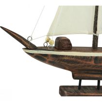Prodotto Decorazione per barca a vela nave in legno di pino marrone 22,5×4×29 cm