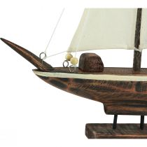 Prodotto Decorazione per barca a vela nave in legno di pino marrone 32×5×41 cm