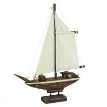 Prodotto Decorazione per barca a vela nave in legno di pino marrone 32×5×41 cm