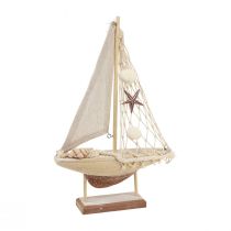 Prodotto Decorazione per barca a vela veliero in legno marrone 17,5×4×27,5 cm