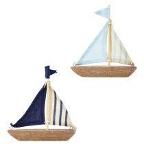 Prodotto Nave decorativa in legno per barca a vela vintage 12×3×15 cm assortiti 2 pezzi