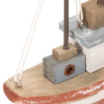 Prodotto Modellino di barca decorativo in legno per davanzale, 20 cm