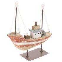 Prodotto Modellino di barca decorativo in legno per davanzale, 20 cm