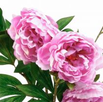 Fiore di seta peonia artificiale rosa viola 135cm