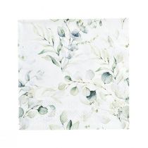 Prodotto Tovaglioli eucalipto decorativo decorazione da tavola bianco 25x25 cm 20 pezzi