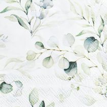 Prodotto Tovaglioli eucalipto decorativo decorazione da tavola bianco 25x25 cm 20 pezzi