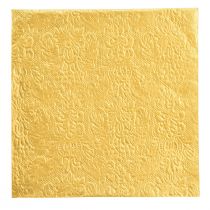 Tovaglioli Natale Motivo Rilievo Oro 33x33 cm 15pz