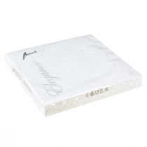 Prodotto Tovaglioli bianchi decorazione da tavola motivo in rilievo 33x33cm 15 pz