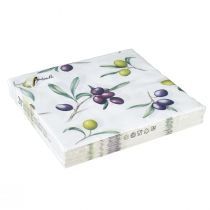 Prodotto Tovaglioli con olive decorazione tavola estiva 33x33 cm 20 pz