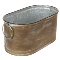 Prodotto Set di vasi e fioriere in metallo, stile vintage retrò, L22,5cm/27cm/31cm
