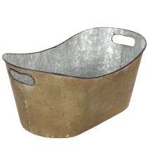 Prodotto Set di vasi e fioriere, color rame/bianco, L32,5cm/36,5cm/41,5cm