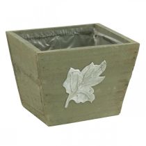 Cassetta per piante in legno shabby chic cassetta in legno grigio 11×14,5×14 cm