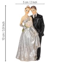 Prodotto Coppia che festeggia l'anniversario di matrimonio d'argento, 10 cm.