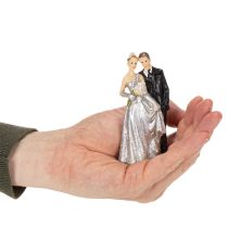 Prodotto Coppia che festeggia l'anniversario di matrimonio d'argento, 10 cm.