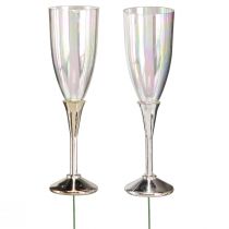 Prodotto Decorazione di Capodanno per appendere il bicchiere di champagne su un filo H9,5 cm 8 pezzi