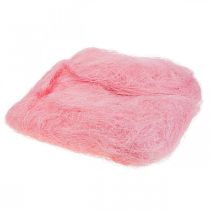 Prodotto Erba di sisal per l&#39;artigianato, materiale artigianale materiale naturale rosa 300 g