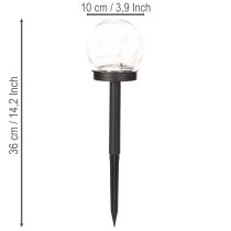Prodotto Lampada da giardino, lampada a globo con picchetto per illuminazione esterna, 36 cm, 4 pezzi
