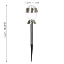 Prodotto Lampade solari a forma di sfera con picchetto per giardino, set da 4 pezzi, 36 cm
