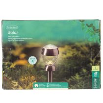 Prodotto Lampade solari a forma di sfera con picchetto per giardino, set da 4 pezzi, 36 cm