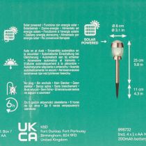 Prodotto Lampade solari a forma di sfera con picchetto per giardino, set da 4 pezzi, 36 cm