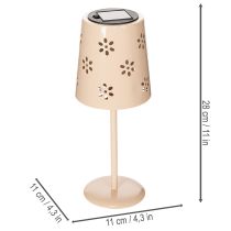 Prodotto Lampada da tavolo con motivo floreale, ad energia solare, per un'illuminazione romantica del giardino, 28 cm